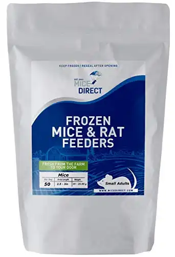 MiceDirect 50 Frozen Small Adult Mice